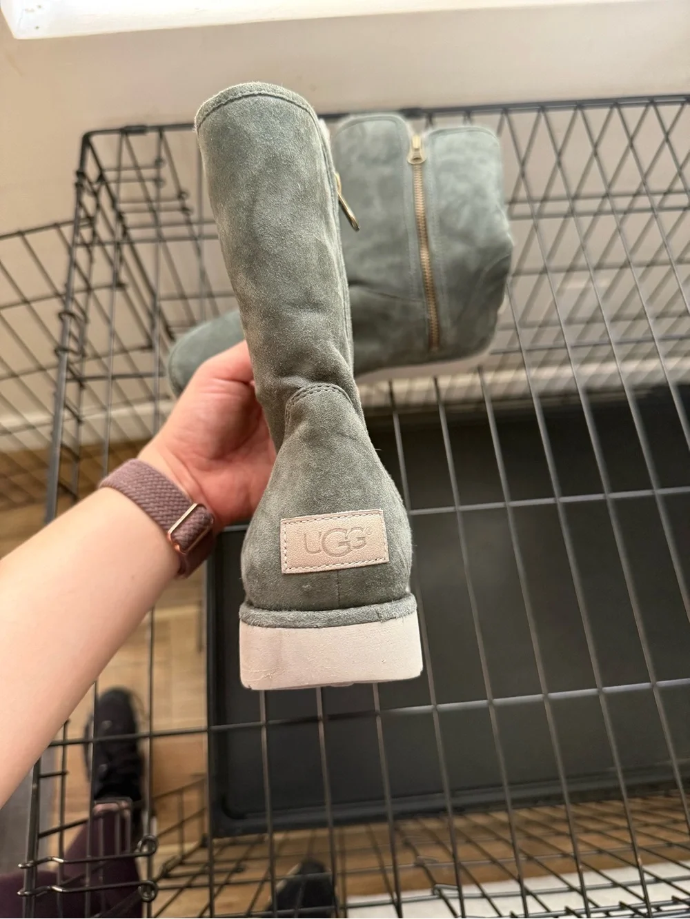 UGG Women's Mid-Calf Suede Boot in Gray